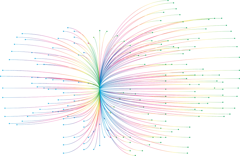 A pictorial representation of radial colourful lines depicting the opportunity to grow with Cy5