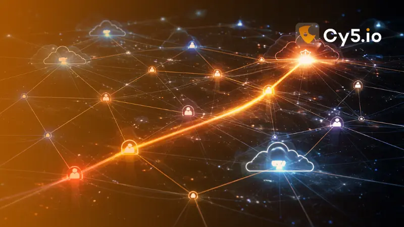 Diagram showing cloud attack path analysis using a graph-based risk model connecting IAM roles, EC2 instances, and S3 buckets in AWS" This is descriptive, natural, and still keyword-relevant.