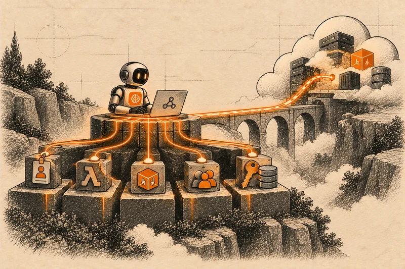 identities behind one Bedrock agent: service role, Lambda execution roles, AgentCore Runtime execution role, workload identity and credential providers. An insight by Cy5.